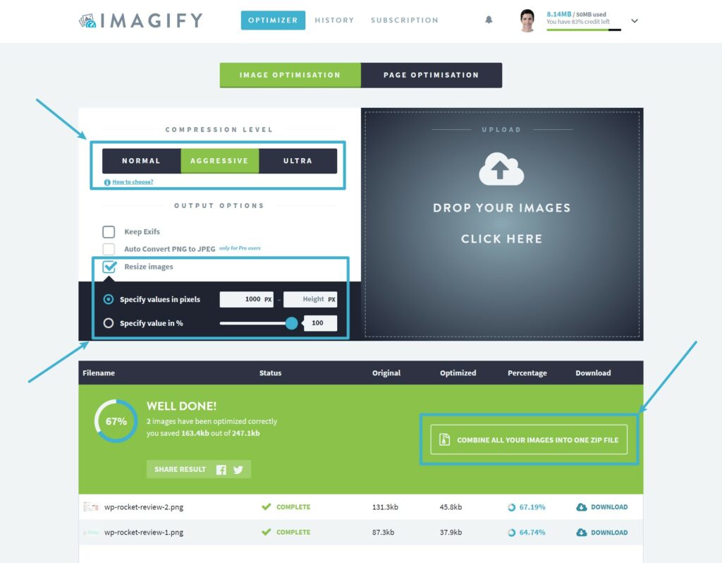 How to Resize and Compress Multiple Images Online With Websites - Step 3