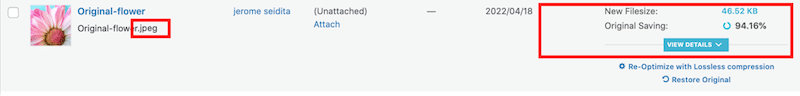 JPEG Smart compression with Imagify - Source: Imagify
