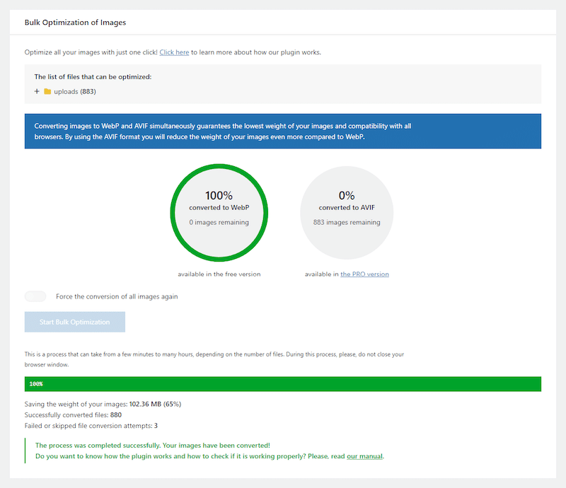 Easy WebP conversion - Source: Convertor for media