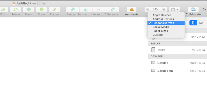 Responsive design with Sketch - Source: Sketch