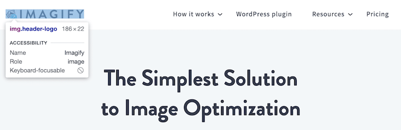 Imagify’s logo size - Source: Imagify