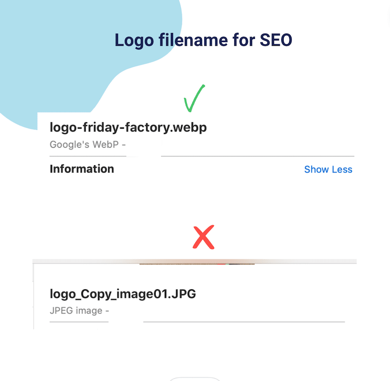 Logo filename for SEO - Source: Imagify
