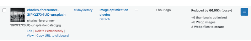 66.95% of savings with ShortPixel - Source: ShortPixel WordPress Media Library