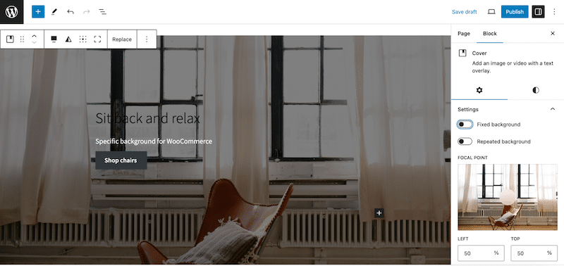 Example of a background for a WooCommerce category - Source: Imagify