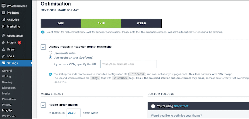 Next-gen format conversion - Source: Imagify